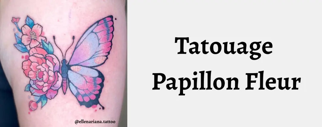 Tatouage Papillon Fleur | Dame Fleur