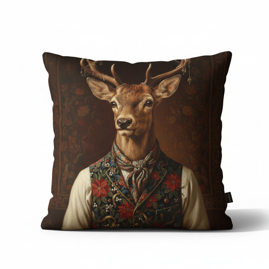 Housse de Coussin NOËL - Le Renne Majestueux - 45 et 55cm