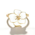 Bague Fleur Blanche - Vignette | Dame Fleur