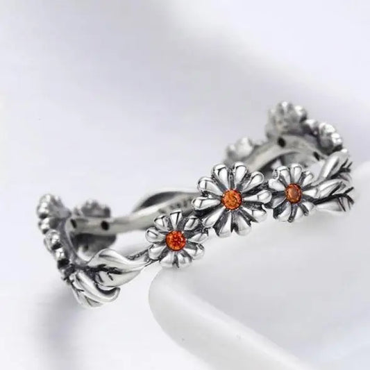 Bague Fleur Marguerite en Argent | Dame Fleur