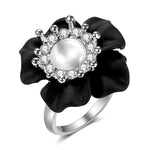 Bague Fleur Noire - Vignette | Dame Fleur