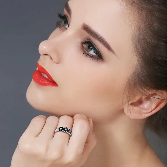 Bague Fleur Onyx | Dame Fleur