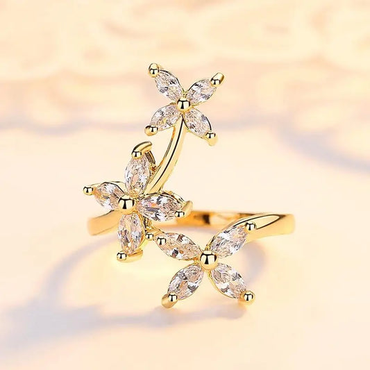 Bague Fleur Or & Diamant | Dame Fleur