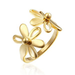 Bague Fleur Or Jaune - Vignette | Dame Fleur