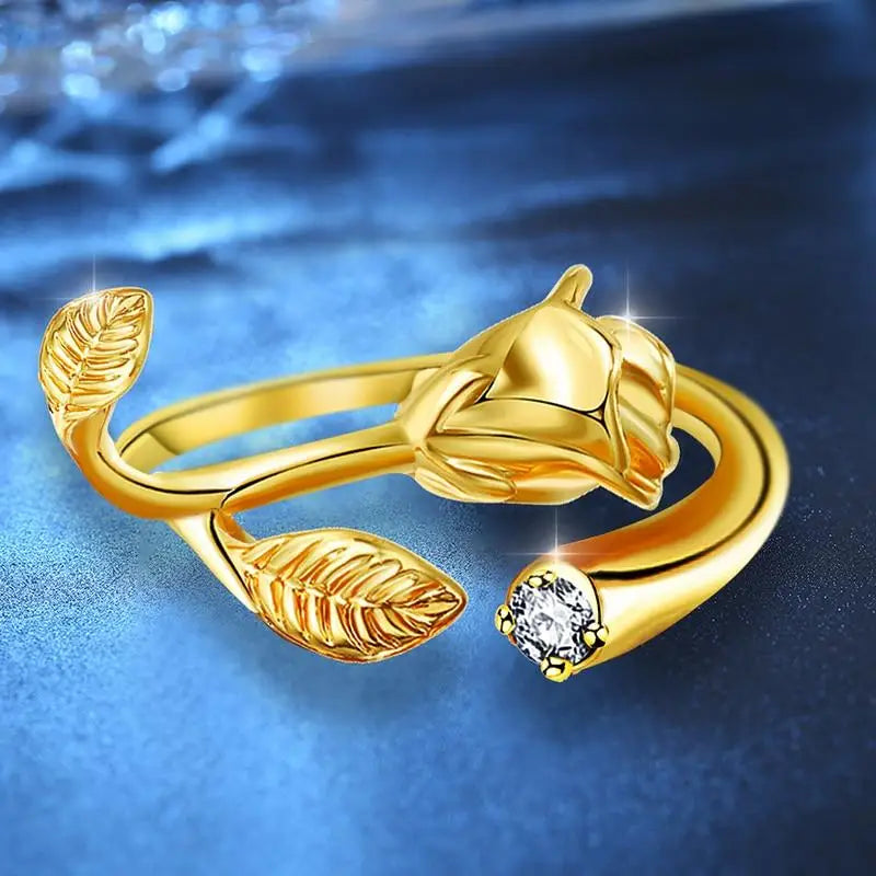 Bague Fleur Rose en Or | Dame Fleur