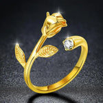 Bague Fleur Rose en Or - Vignette | Dame Fleur