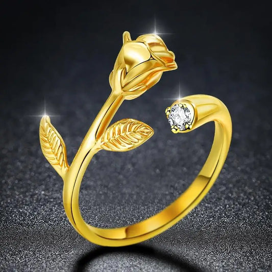 Bague Fleur Rose en Or | Dame Fleur