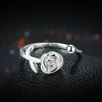 Bague Fleur Rose Femme - Vignette | Dame Fleur