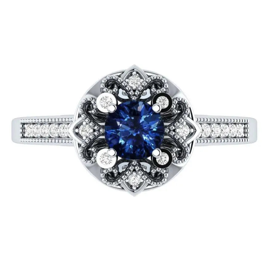 Bague Fleur Saphir | Dame Fleur