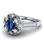Bague Fleur Saphir - Vignette | Dame Fleur