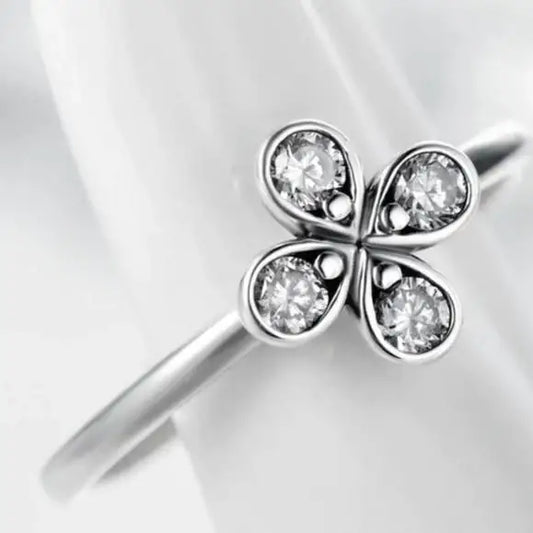Bague Fleur Trèfle Diamant | Dame Fleur
