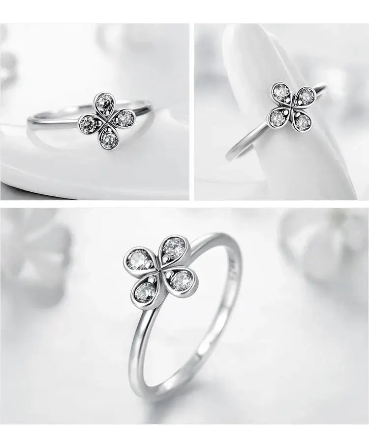 Bague Fleur Trèfle Diamant | Dame Fleur
