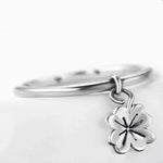 Bague Fleur Trèfle en Argent - Vignette | Dame Fleur