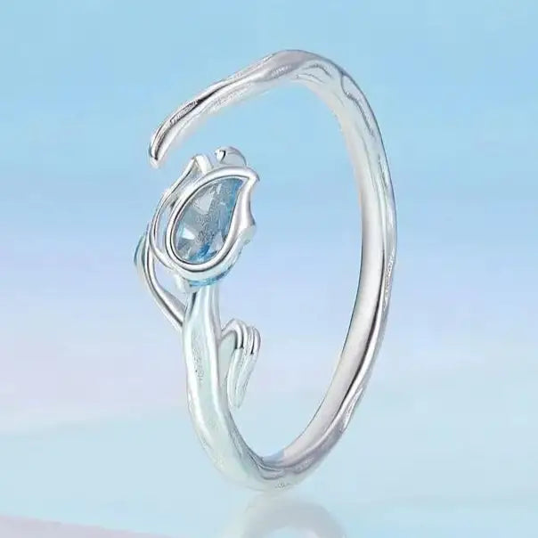 Bague Fleur Tulipe (Argent) | Dame Fleur