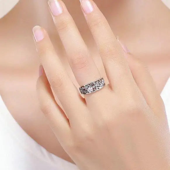 Bague Fleurie en Argent | Dame Fleur