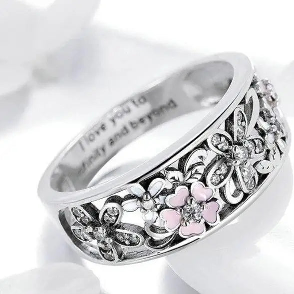 Bague Fleurie en Argent | Dame Fleur
