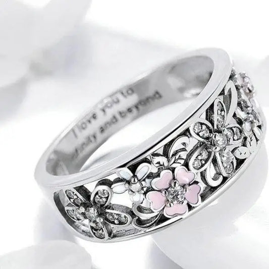 Bague Fleurie en Argent | Dame Fleur