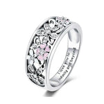 Bague Fleurie en Argent - Vignette | Dame Fleur