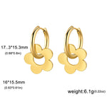 Boucles d'Oreilles Fleur en Acier Inoxydable - Vignette | Dame Fleur