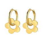 Boucles d'Oreilles Fleur en Acier Inoxydable - Vignette | Dame Fleur