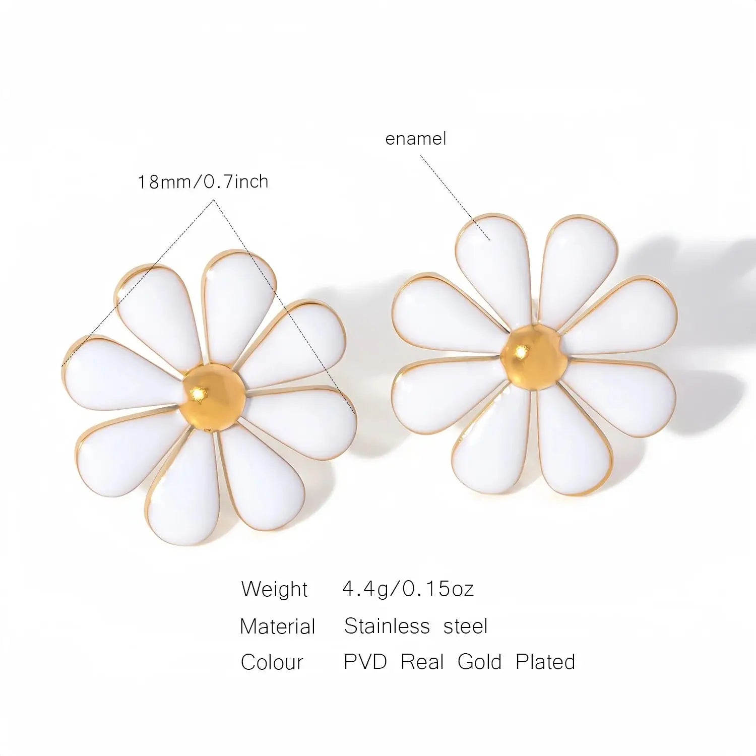Boucles d’Oreilles Marguerite pour Femmes | Dame Fleur