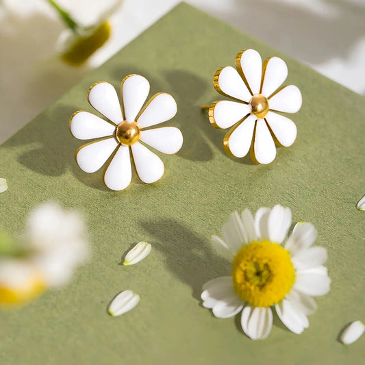 Boucles d’Oreilles Marguerite pour Femmes | Dame Fleur