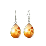 Boucles d’Oreilles Pendantes Fleur de Coquelicot - Vignette | Dame Fleur