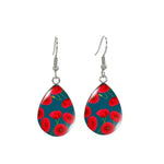 Boucles d’Oreilles Pendantes Fleur de Coquelicot - Vignette | Dame Fleur