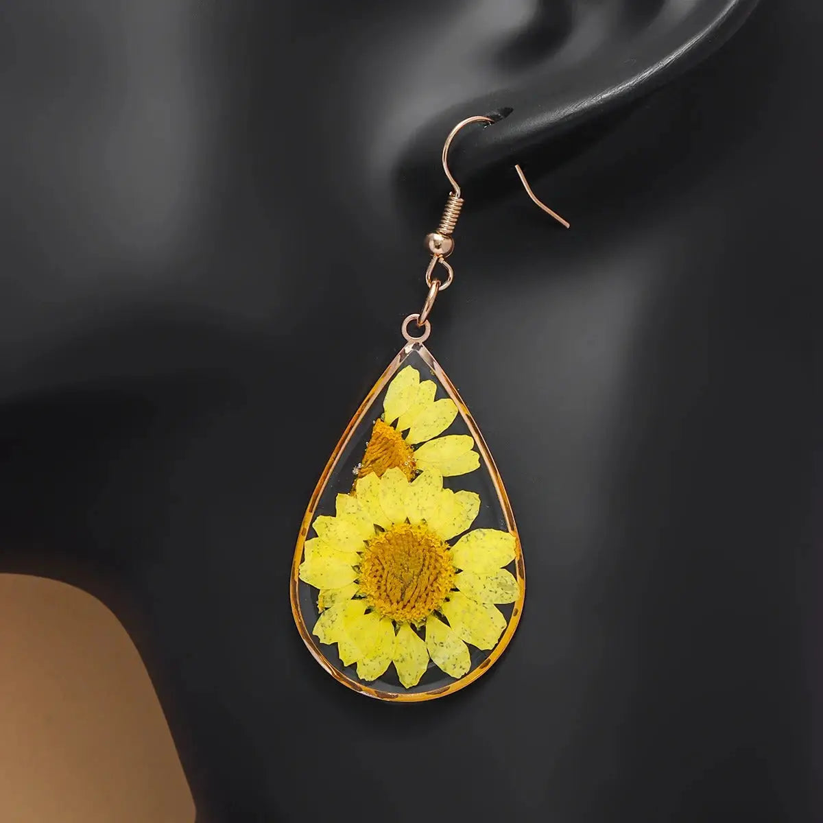 Boucles d’Oreilles Pendantes Fleur de Marguerite | Dame