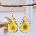 Boucles d’Oreilles Pendantes Fleur de Marguerite - Vignette | Dame Fleur
