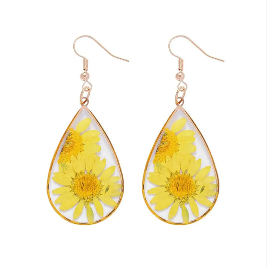 Boucles d’Oreilles Pendantes Fleur de Marguerite | Dame