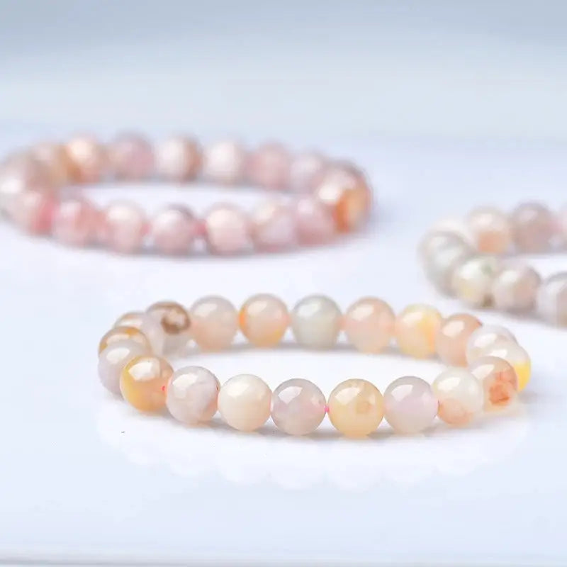 Bracelet Agate Fleur de Cerisier | Dame Fleur