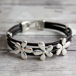 Bracelet Cuir Fleur - Vignette | Dame Fleur