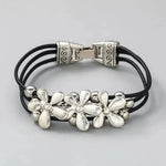 Bracelet Cuir Fleur - Vignette | Dame Fleur