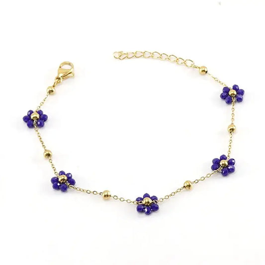 Bracelet Fleur Bleu | Dame Fleur