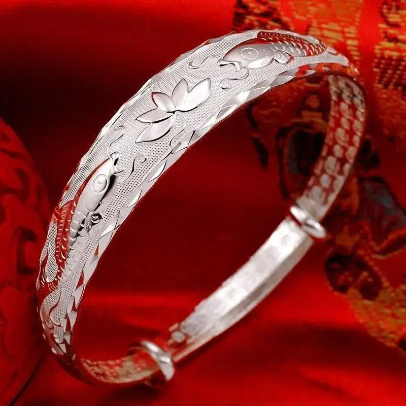 Bracelet Fleur de Lotus Argent | Dame Fleur