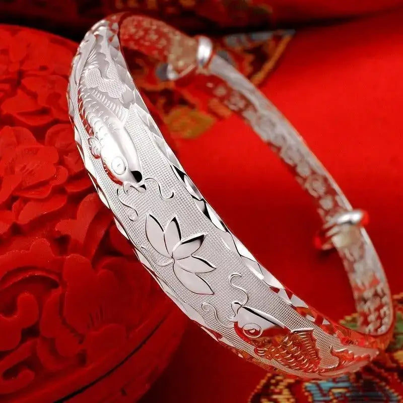 Bracelet Fleur de Lotus Argent | Dame Fleur