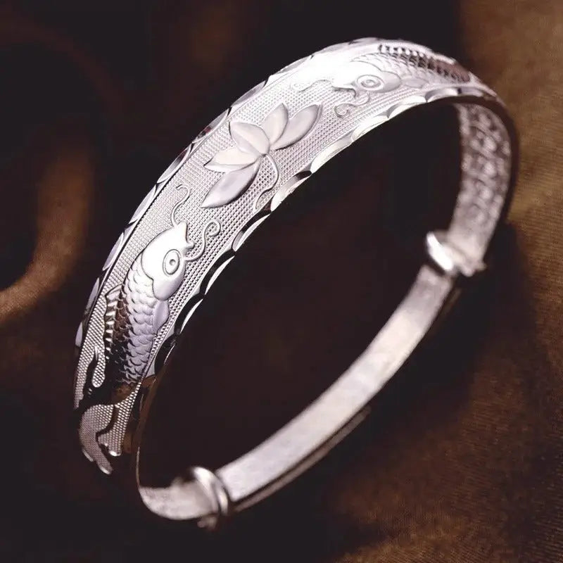 Bracelet Fleur de Lotus Argent | Dame Fleur