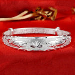 Bracelet Fleur de Lotus Argent - Vignette | Dame Fleur