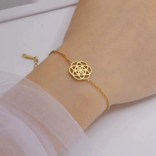 Bracelet Fleur de Vie Or | Dame Fleur