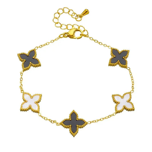 Bracelet Fleur Noir | Dame Fleur