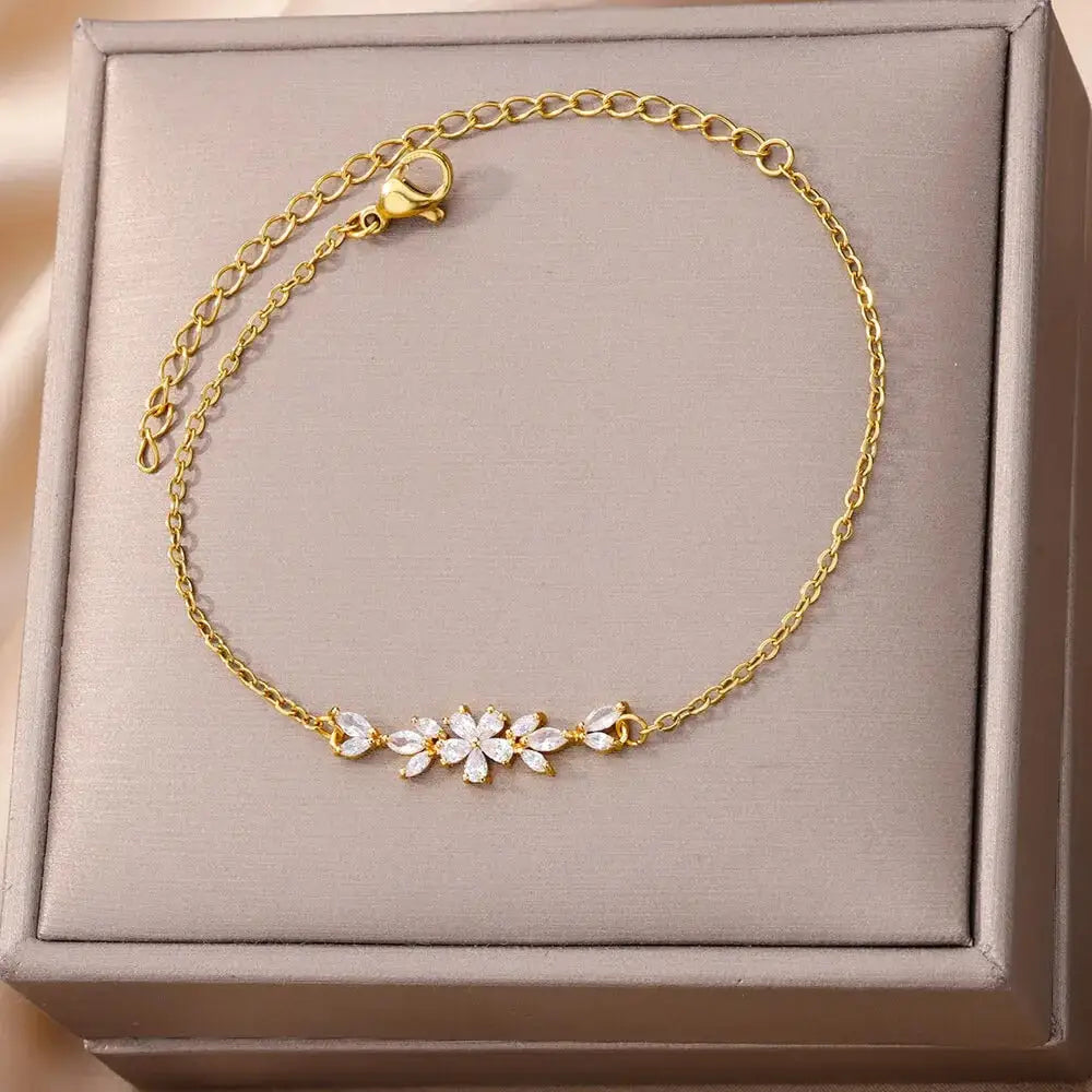 Bracelet Fleur Or | Dame Fleur