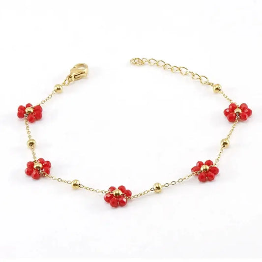 Bracelet Fleur Rouge | Dame Fleur