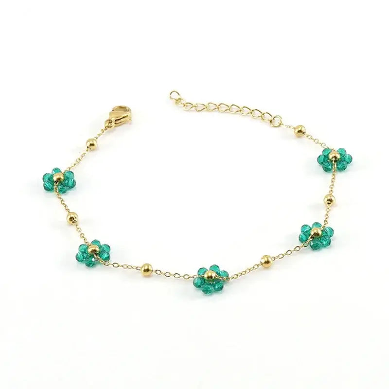 Bracelet Fleur Verte | Dame Fleur