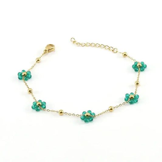 Bracelet Fleur Verte | Dame Fleur