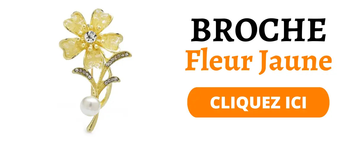 Broche fleur jaune