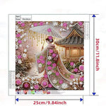Broderie Diamant Geisha Fleurs du Japon - Kit Créatif - Vignette | Dame Fleur