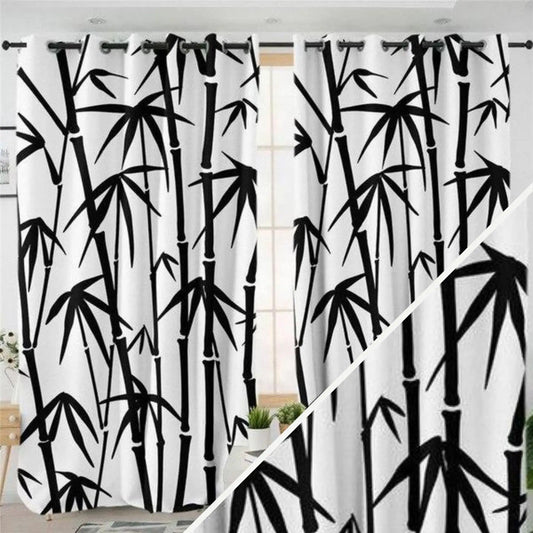 Double rideaux aux motifs bambou | Dame Fleur