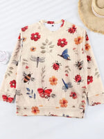 Flora | Pull Femme Bohème en Maille Brodée - Motifs Floraux Vintage - Vignette | Dame Fleur