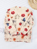 Flora | Pull Femme Bohème en Maille Brodée - Motifs Floraux Vintage - Vignette | Dame Fleur
